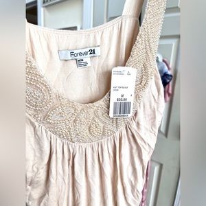 NWT Forever 21 beige blouse size medium